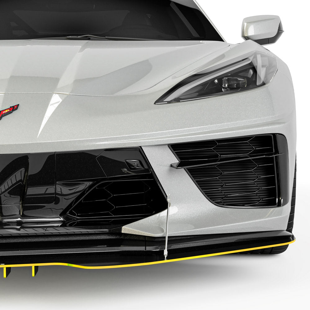 2020-2026 Chevrolet Corvette C8 R1 Style Front Bumper Lip Splitter - Vicrez
