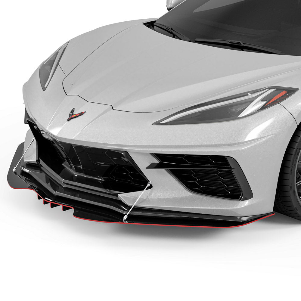 2020-2026 Chevrolet Corvette C8 R1 Style Front Bumper Lip Splitter - Vicrez