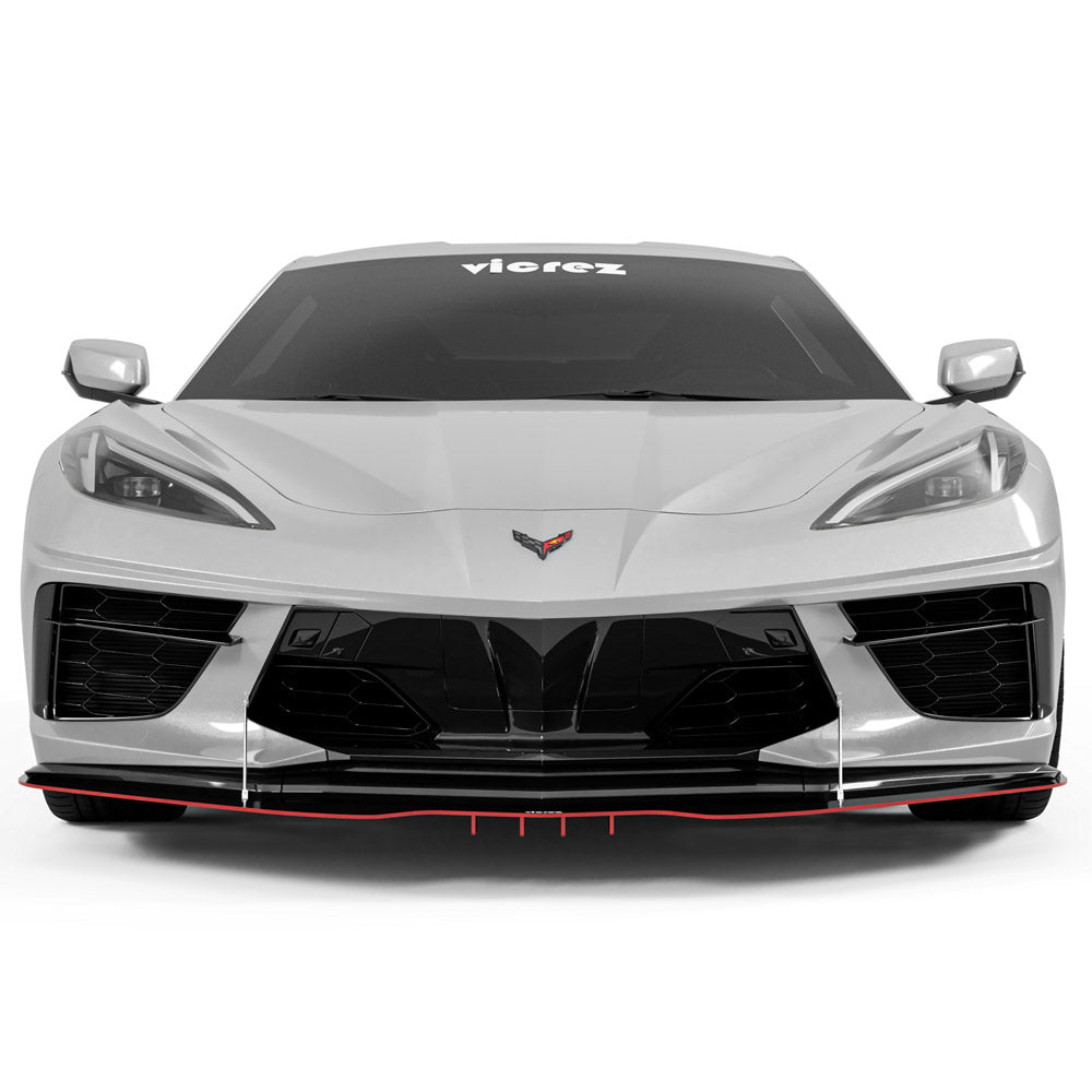2020-2026 Chevrolet Corvette C8 R1 Style Front Bumper Lip Splitter - Vicrez