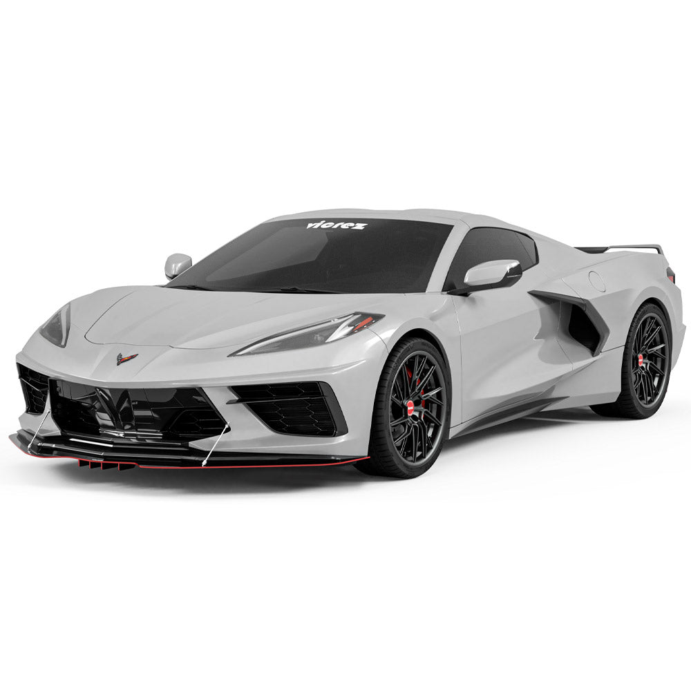 2020-2026 Chevrolet Corvette C8 R1 Style Front Bumper Lip Splitter - Vicrez