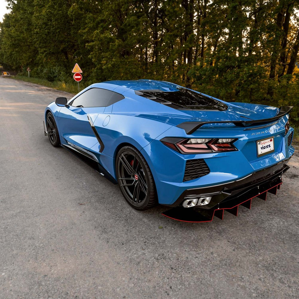 2020-2026 Chevrolet Corvette C8 R1 Style Rear Diffuser - Vicrez