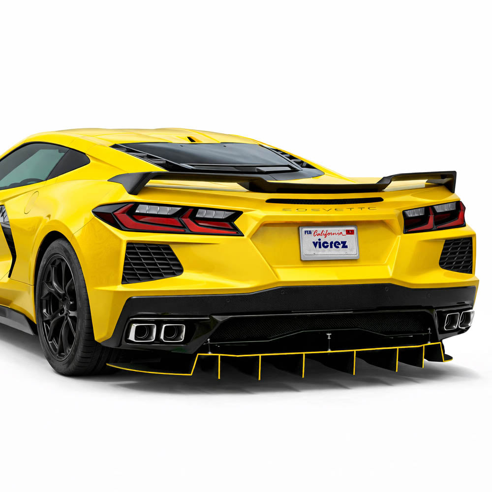2020-2026 Chevrolet Corvette C8 R1 Style Rear Diffuser - Vicrez