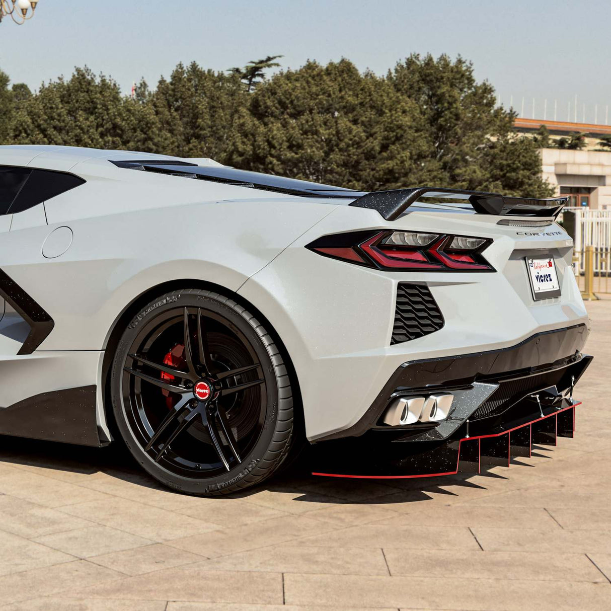 2020-2026 Chevrolet Corvette C8 R1 Style Rear Diffuser - Vicrez