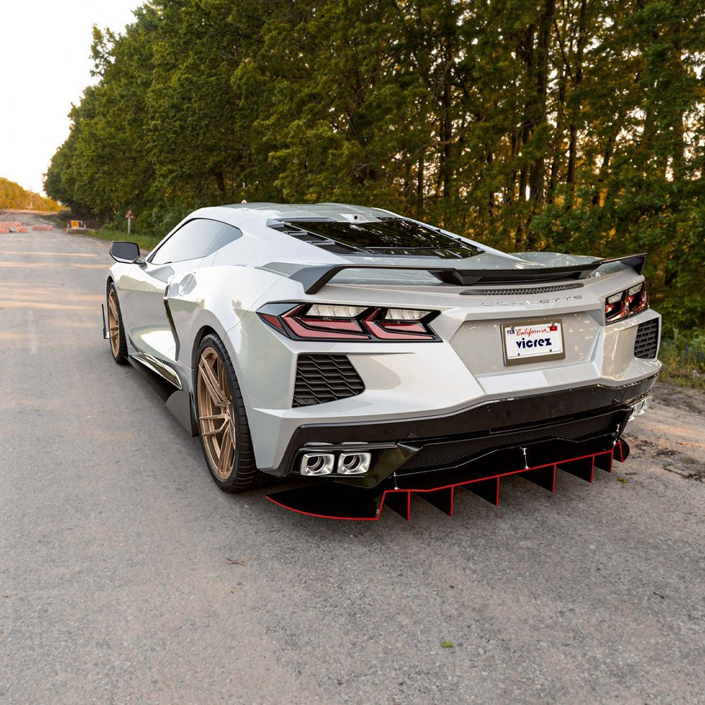 2020-2026 Chevrolet Corvette C8 R1 Style Rear Diffuser - Vicrez