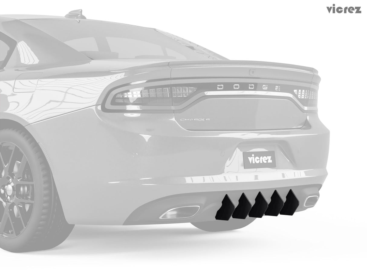 2015-2023 Dodge Charger LV Style Rear Diffuser Add-on - Vicrez