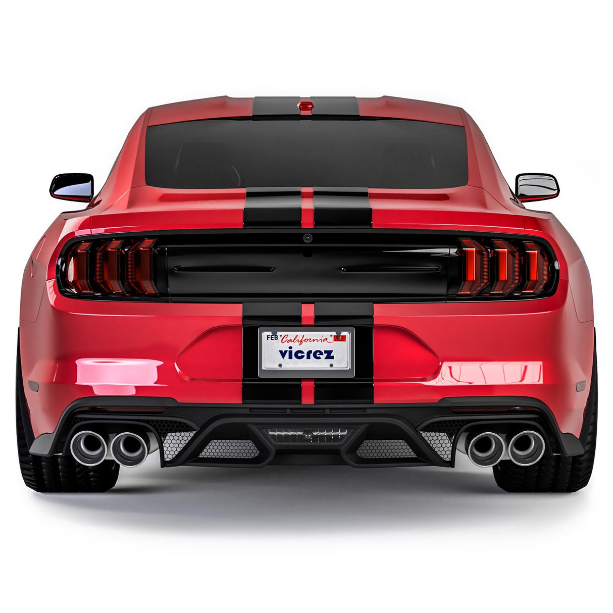 2018-2024 Ford Mustang GT500 Style Rear Diffuser - Vicrez