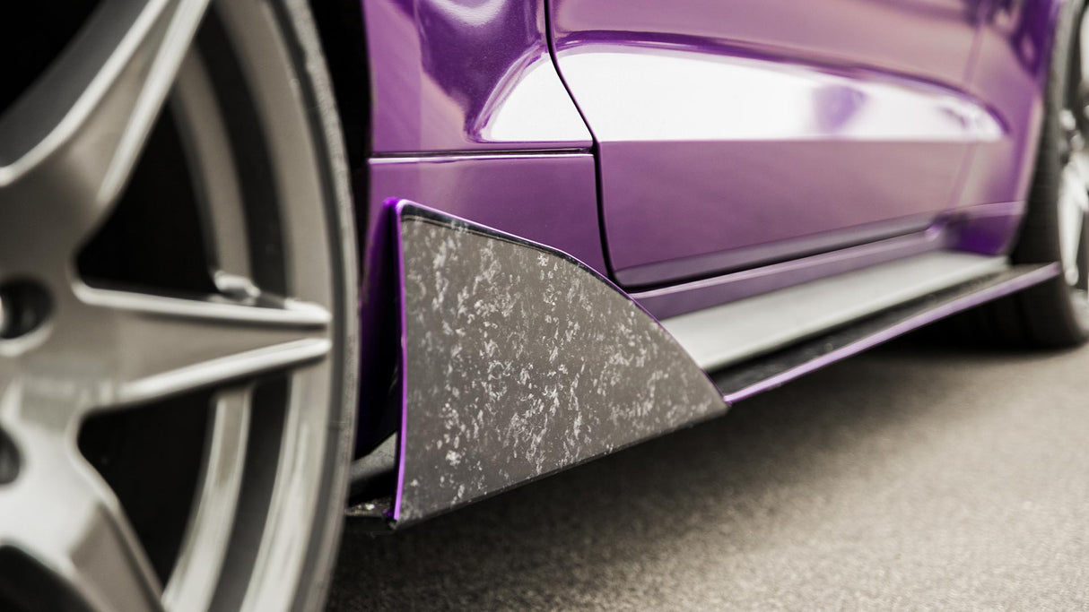 2015-2025 Ford Mustang VZR1 Style Side Skirt Splitters - Vicrez