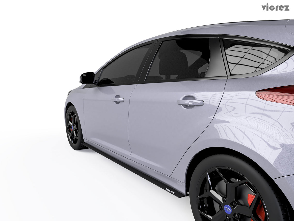 2011-2019 Ford Focus ST V Style Side Skirt Splitter - Vicrez