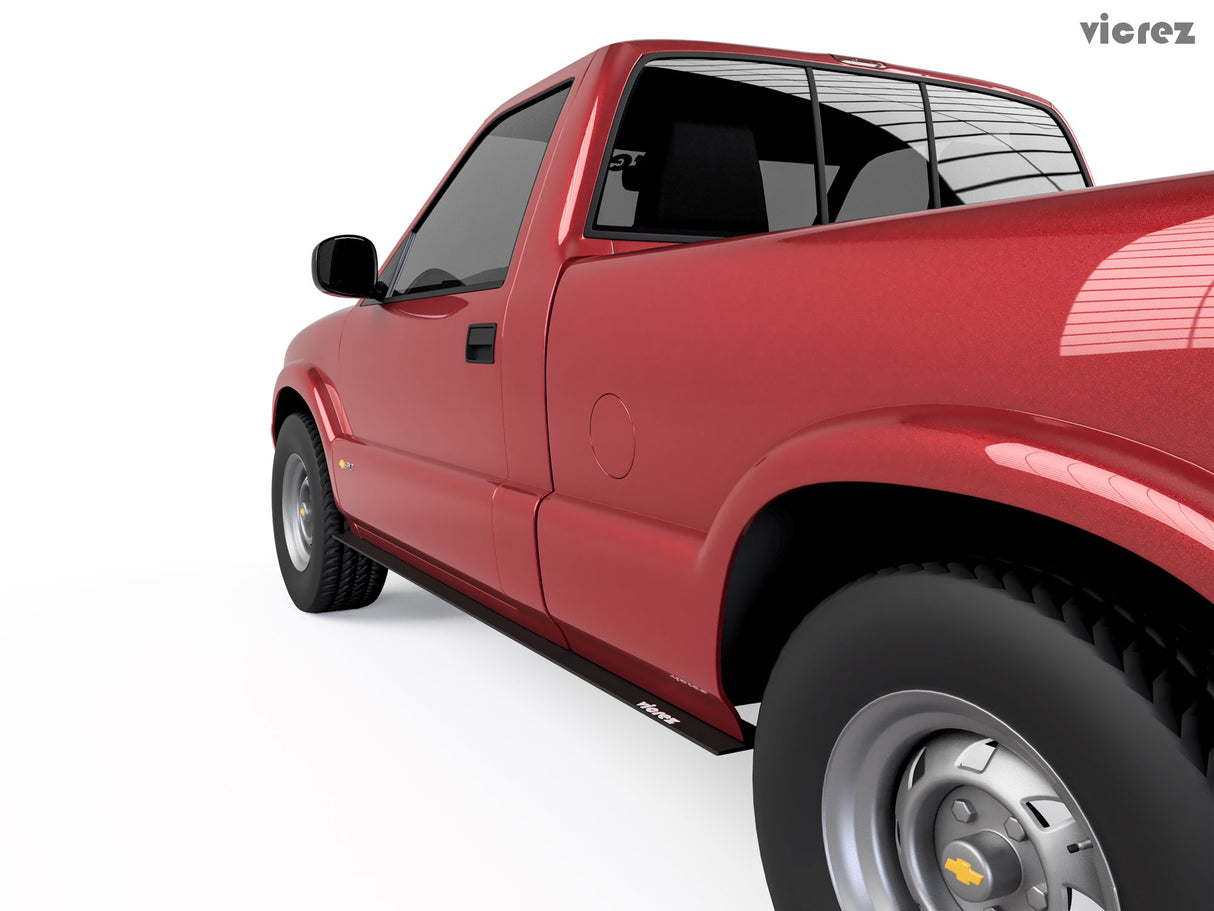 1994-2004 Chevrolet S-10 V Style Side Skirt Splitter - Vicrez
