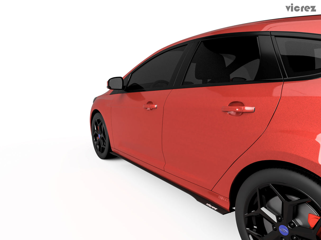2011-2019 Ford Focus ST V3R Style Side Skirt Splitters - Vicrez