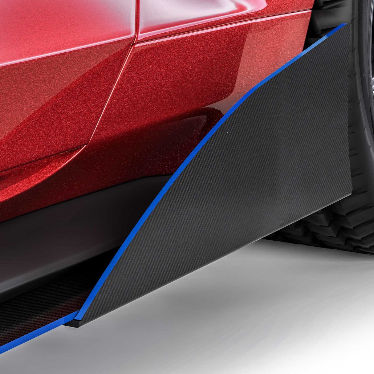 2015-2025 Ford Mustang VZR1 Style Side Skirt Splitters - Vicrez