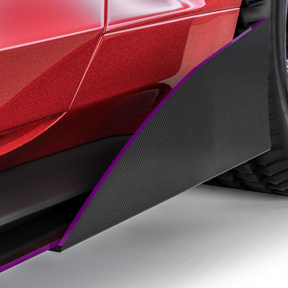 2015-2025 Ford Mustang VZR1 Style Side Skirt Splitters - Vicrez