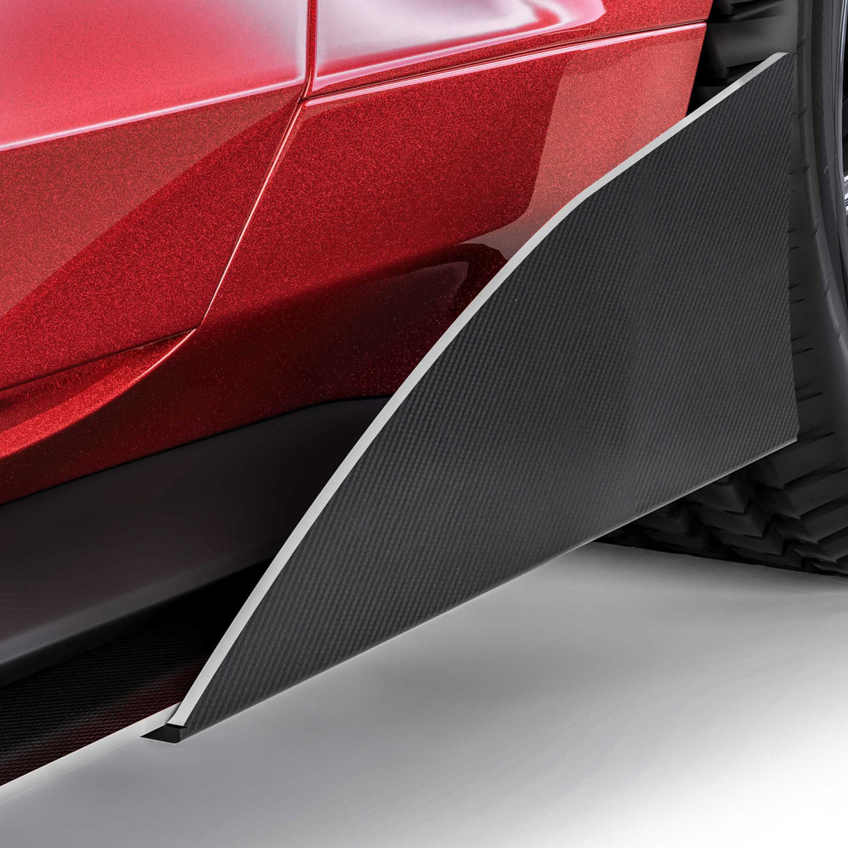 2015-2025 Ford Mustang VZR1 Style Side Skirt Splitters - Vicrez