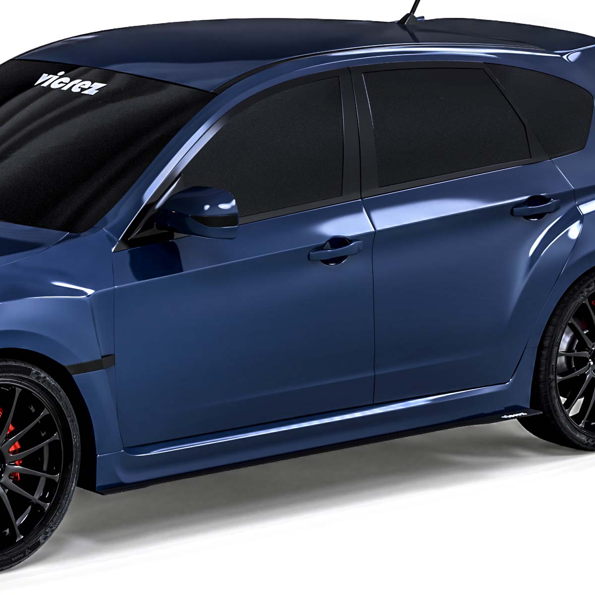 2008-2014 Subaru WRX/STI VZ1 Style Side Skirt Splitters - Vicrez