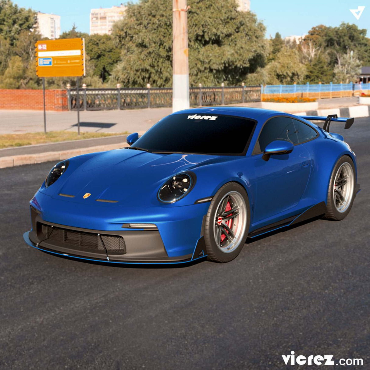 2022-2024 Porsche 911 GT3 Uruzo Style Front Splitter - Vicrez