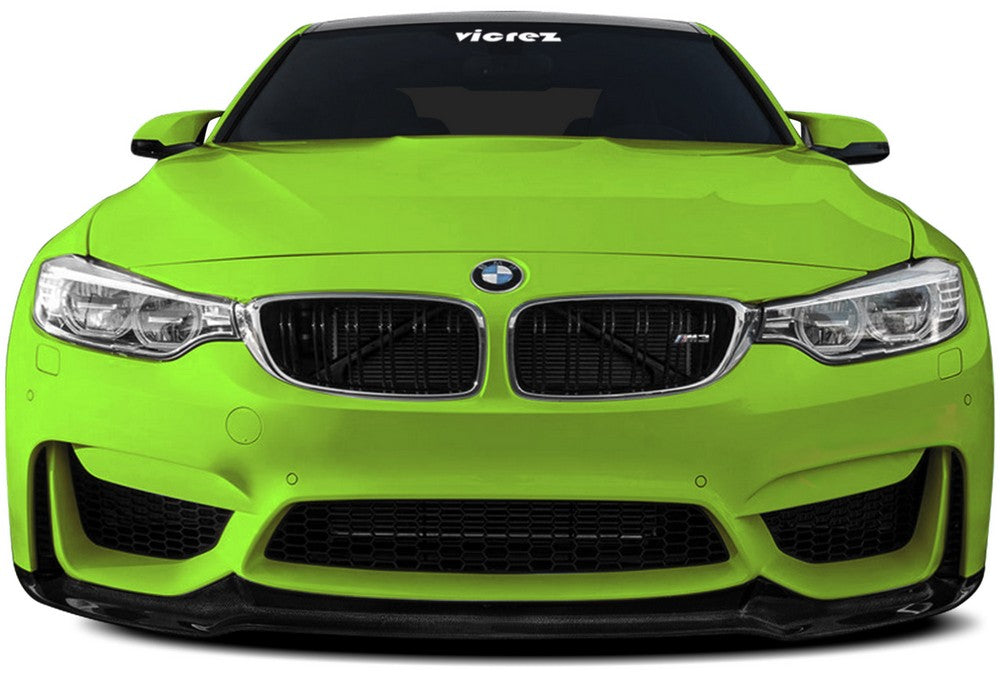 2014-2020 BMW M3/M4 V3 Style Front Bumper Lip Spoiler - Vicrez