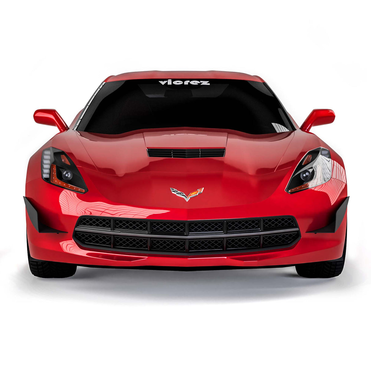 2014-2019 Chevrolet Corvette C7 V3R Style Front Bumper Canards - Vicrez