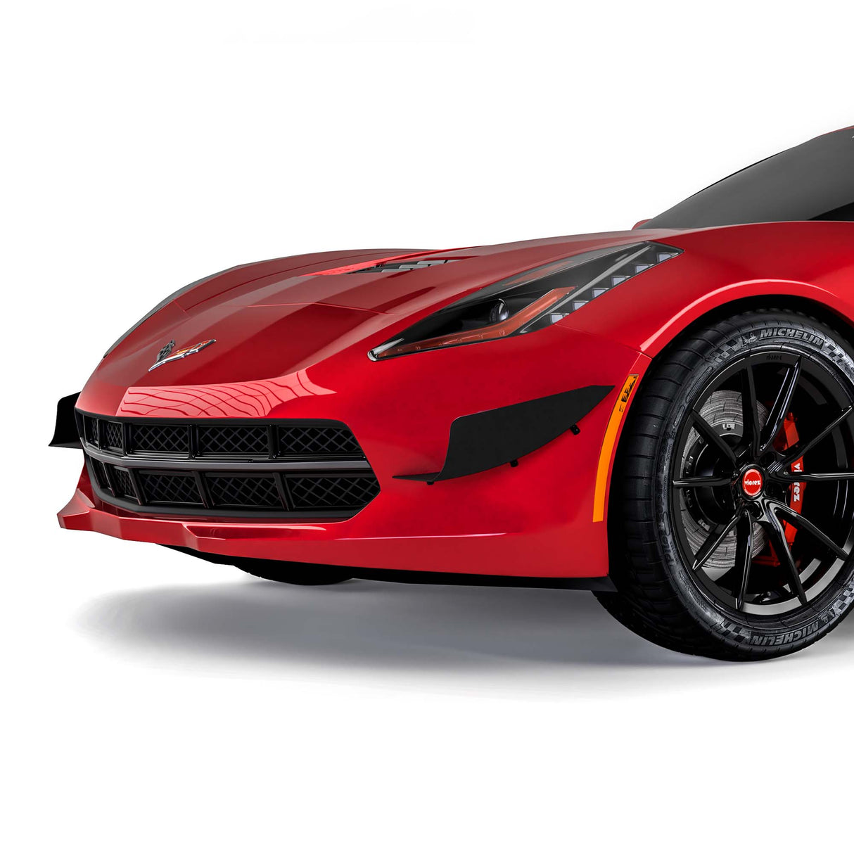 2014-2019 Chevrolet Corvette C7 V3R Style Front Bumper Canards - Vicrez