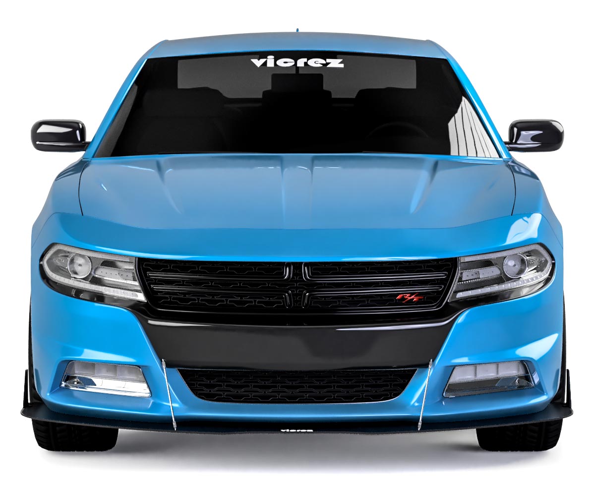 2015-2023 Dodge Charger V3R Style Front Bumper Lip Splitter - Vicrez