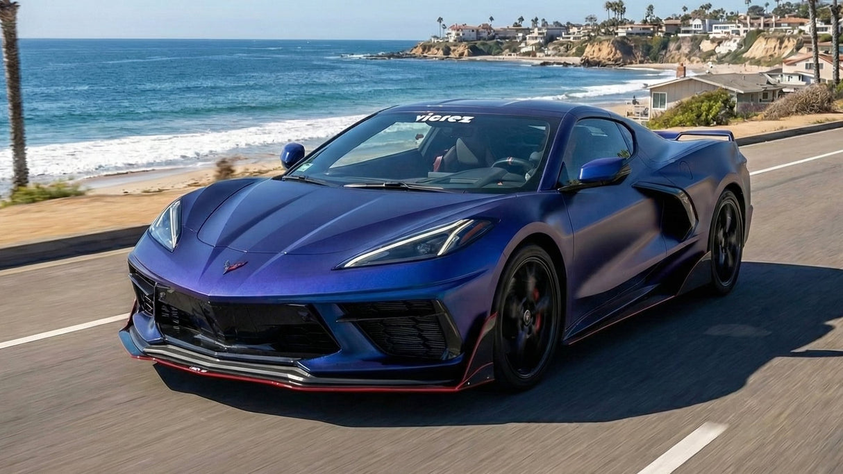 2020-2026 Chevrolet Corvette C8 VZR1 Style Front Bumper Lip Splitter - Vicrez