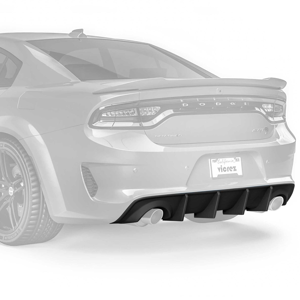 2015-2023 Dodge Charger V3R Style Rear Diffuser - Vicrez