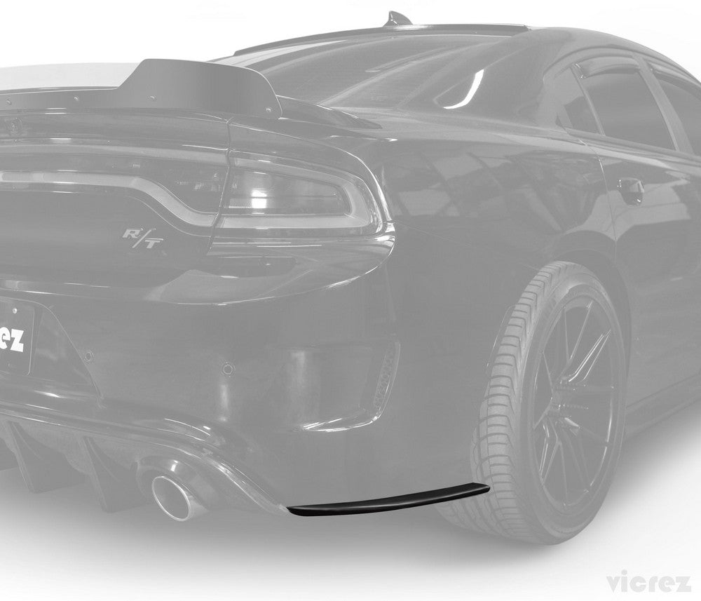 2015-2023 Dodge Charger V3R Style Rear Side Bumper Splitters - Vicrez