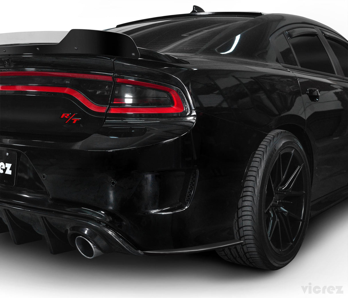 2015-2023 Dodge Charger V3R Style Rear Side Bumper Splitters - Vicrez