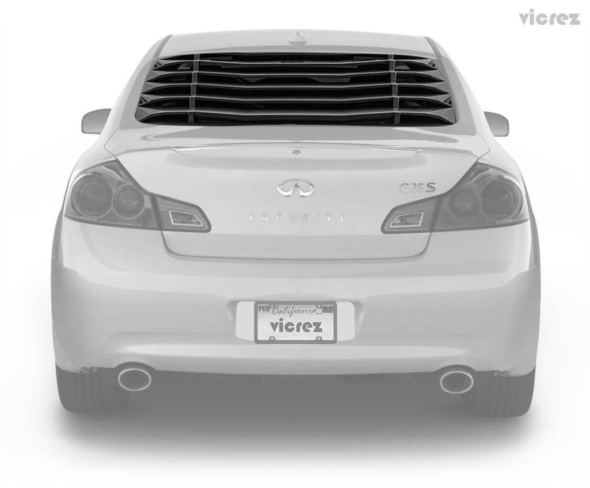 2003-2008 Infiniti G35 V3R Style Rear Window Louvers - Vicrez