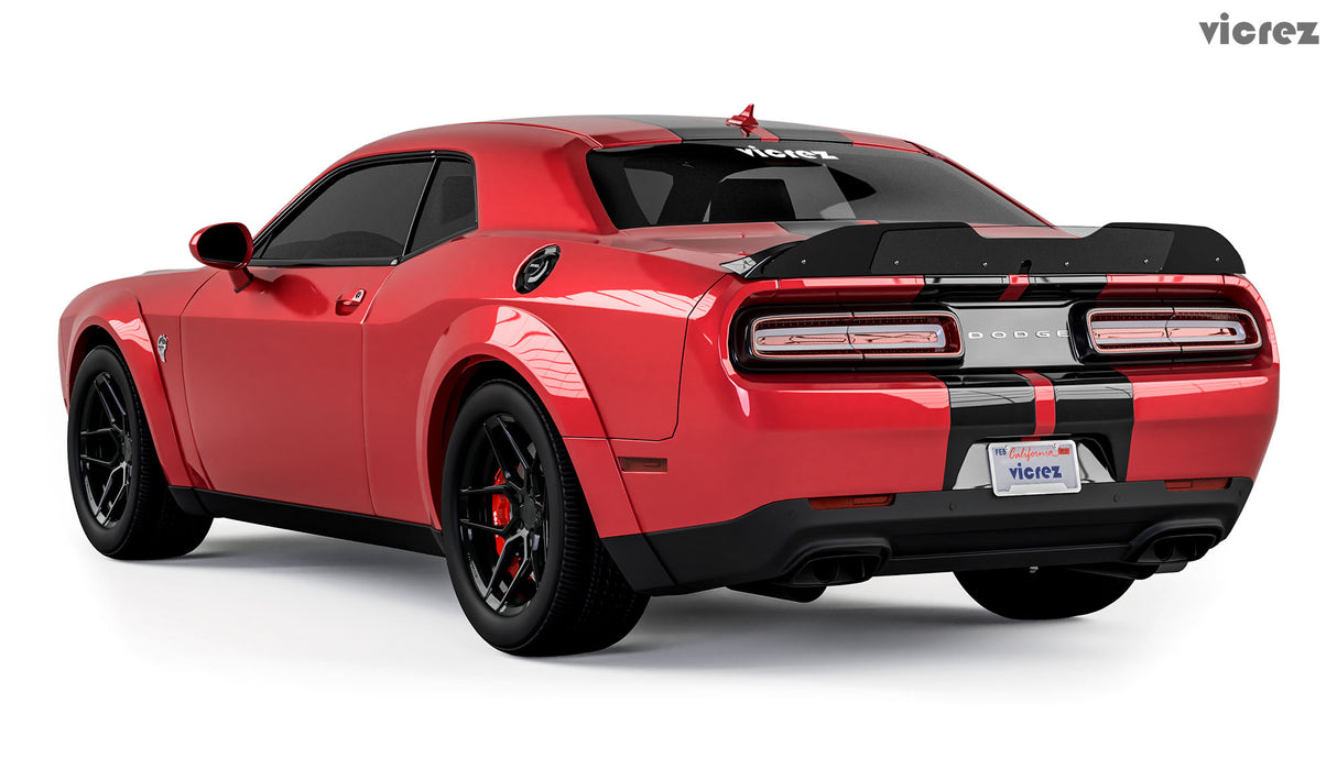 2015-2023 Dodge Challenger V3R Style Wicker Bill Add-On - Vicrez