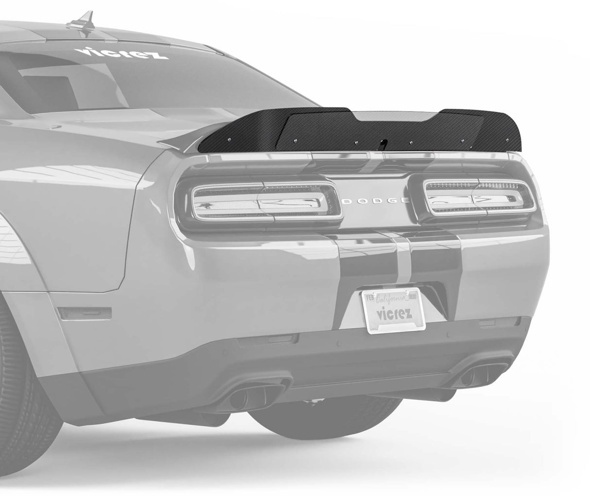 2015-2023 Dodge Challenger V3R Style Wicker Bill Add-On - Vicrez