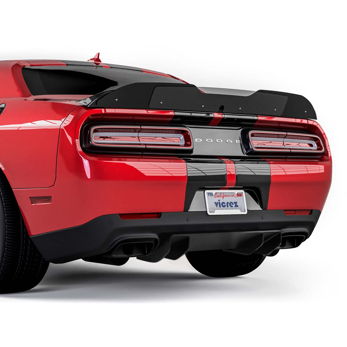 2015-2023 Dodge Challenger V4R Style Rear Diffuser - Vicrez Carbon Fiber