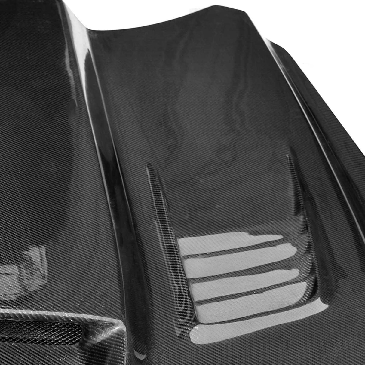 2015-2017 Ford Mustang V5R Style Hood - Vicrez Carbon Fiber