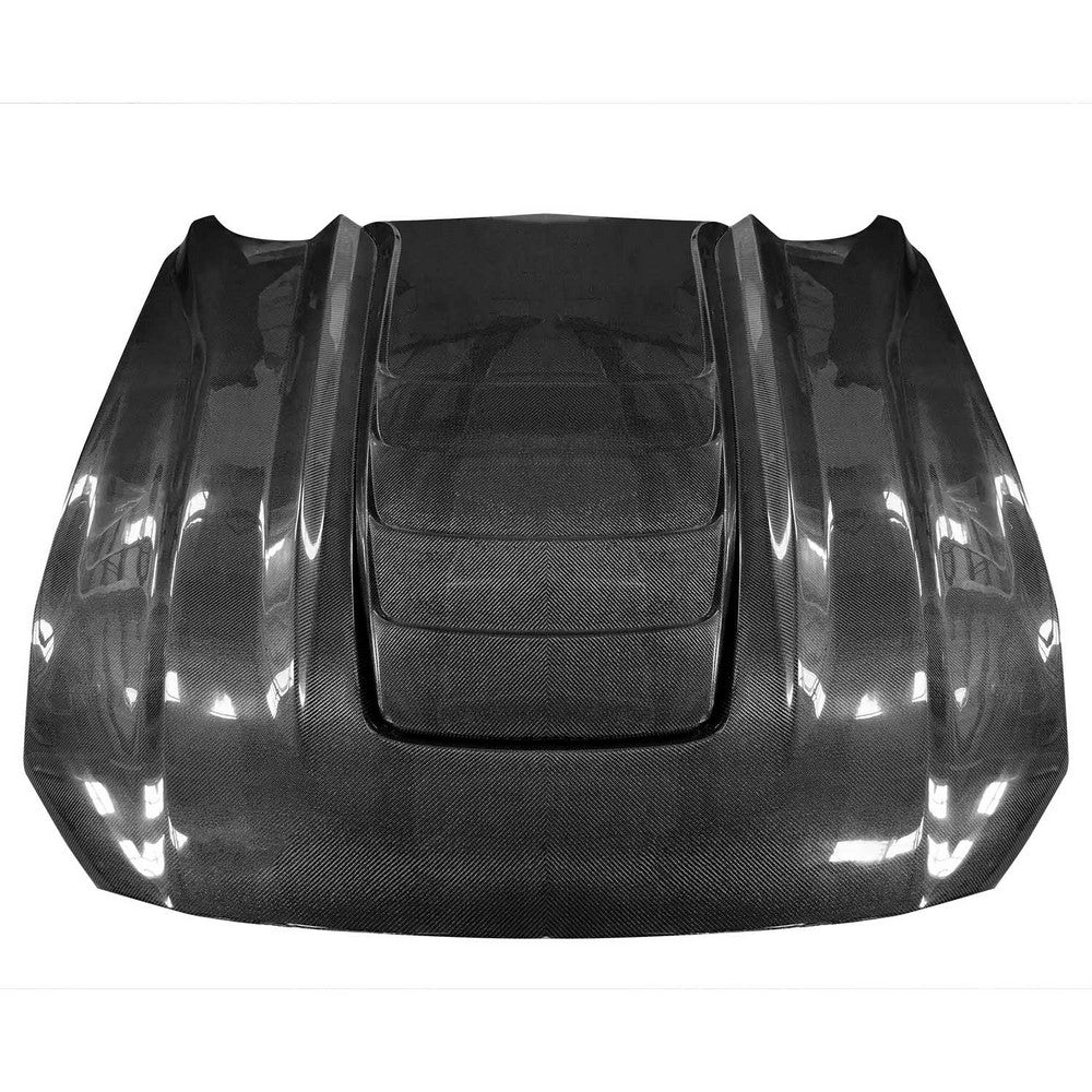 2018-2023 Ford Mustang V6R Style Hood - Vicrez Carbon Fiber