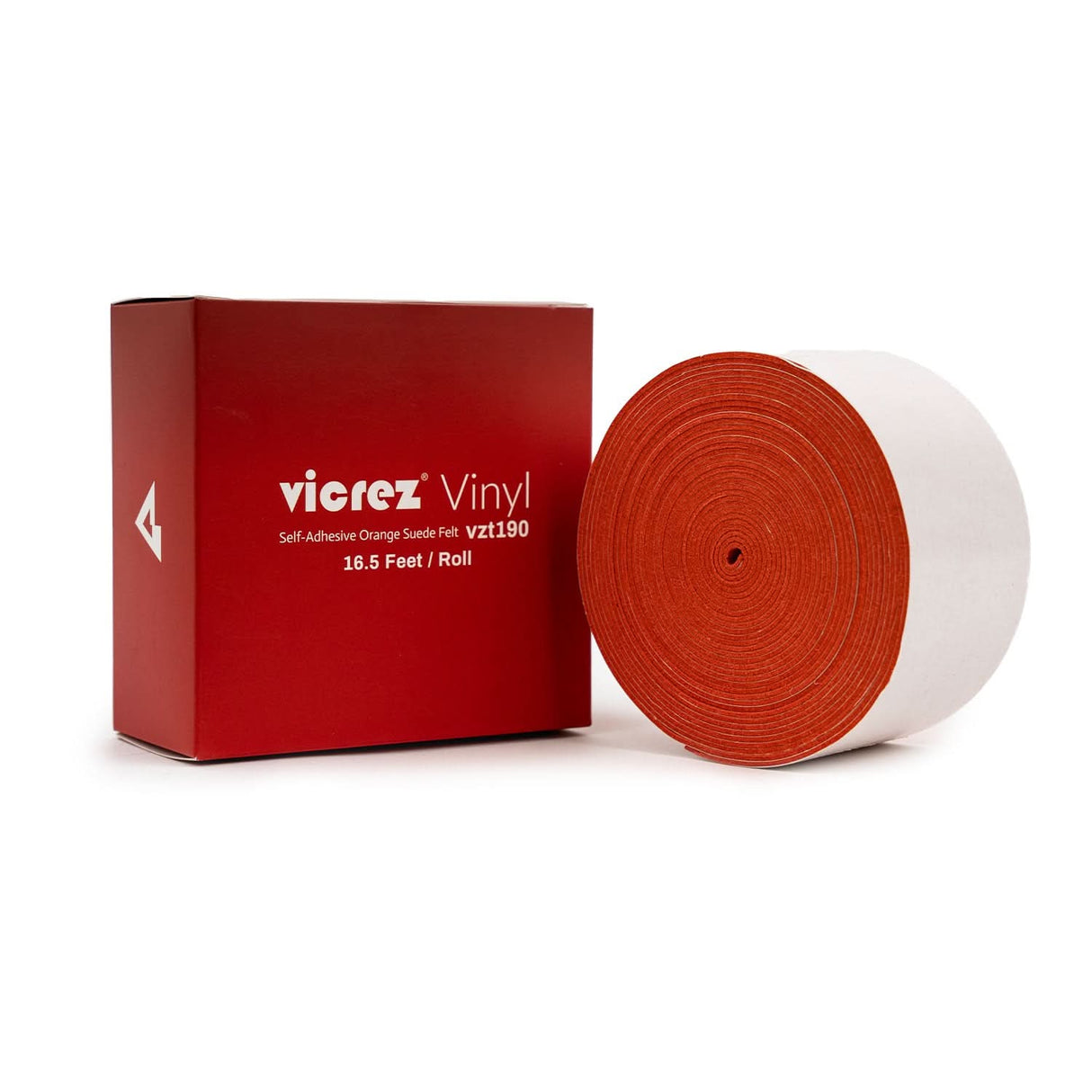 Vicrez Vinyl Wrap Orange Soft Suede Felt for Wrapping 16.5ft x 2.125 inch