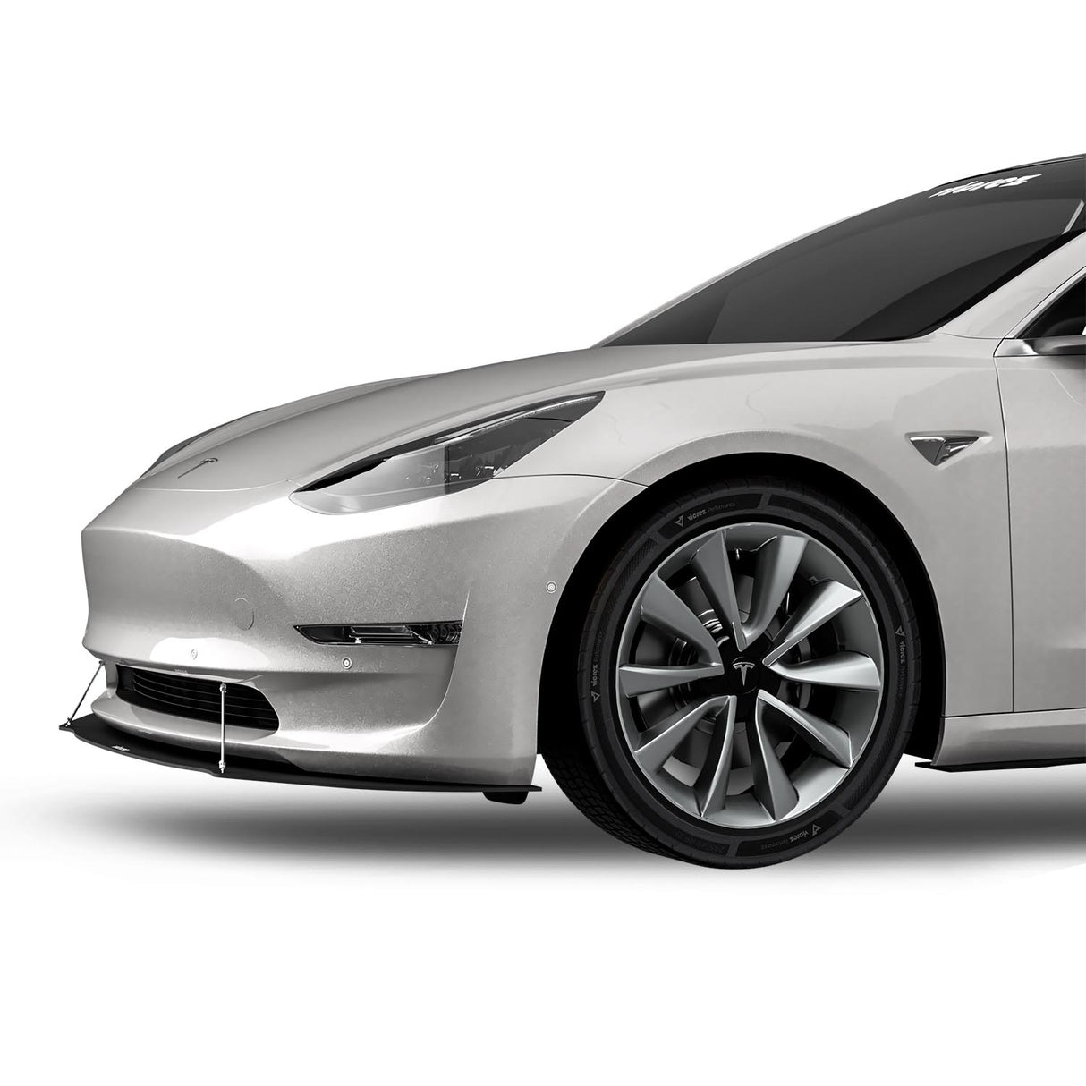 2017-2021 Tesla Model 3 VR1 Style Front Splitter - Vicrez