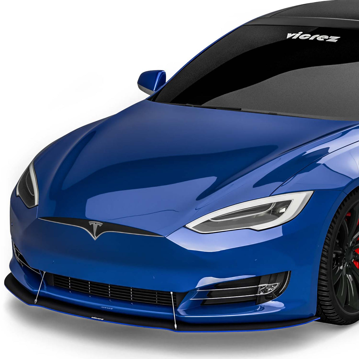 2015-2023 Tesla Model S VR1 Style Front Splitter - Vicrez