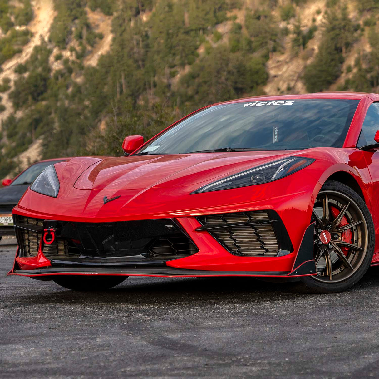 2020-2026 Chevrolet Corvette C8 VZR1 Style Front Bumper Lip Splitter - Vicrez