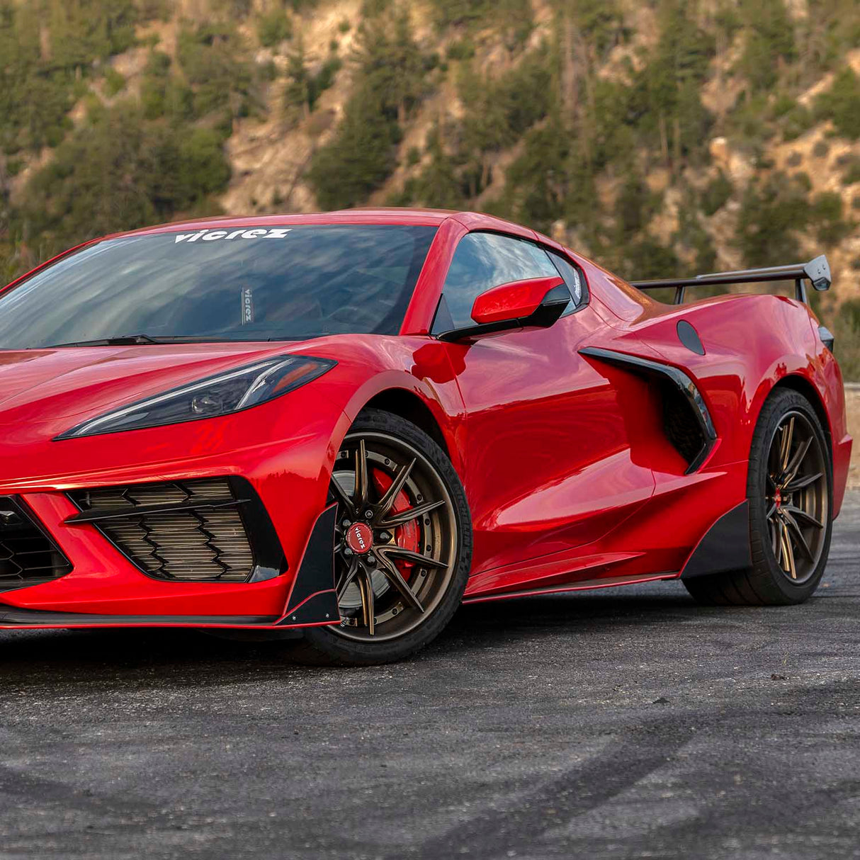 2020-2026 Chevrolet Corvette C8 VZR1 Style Side Skirt Splitters - Vicrez