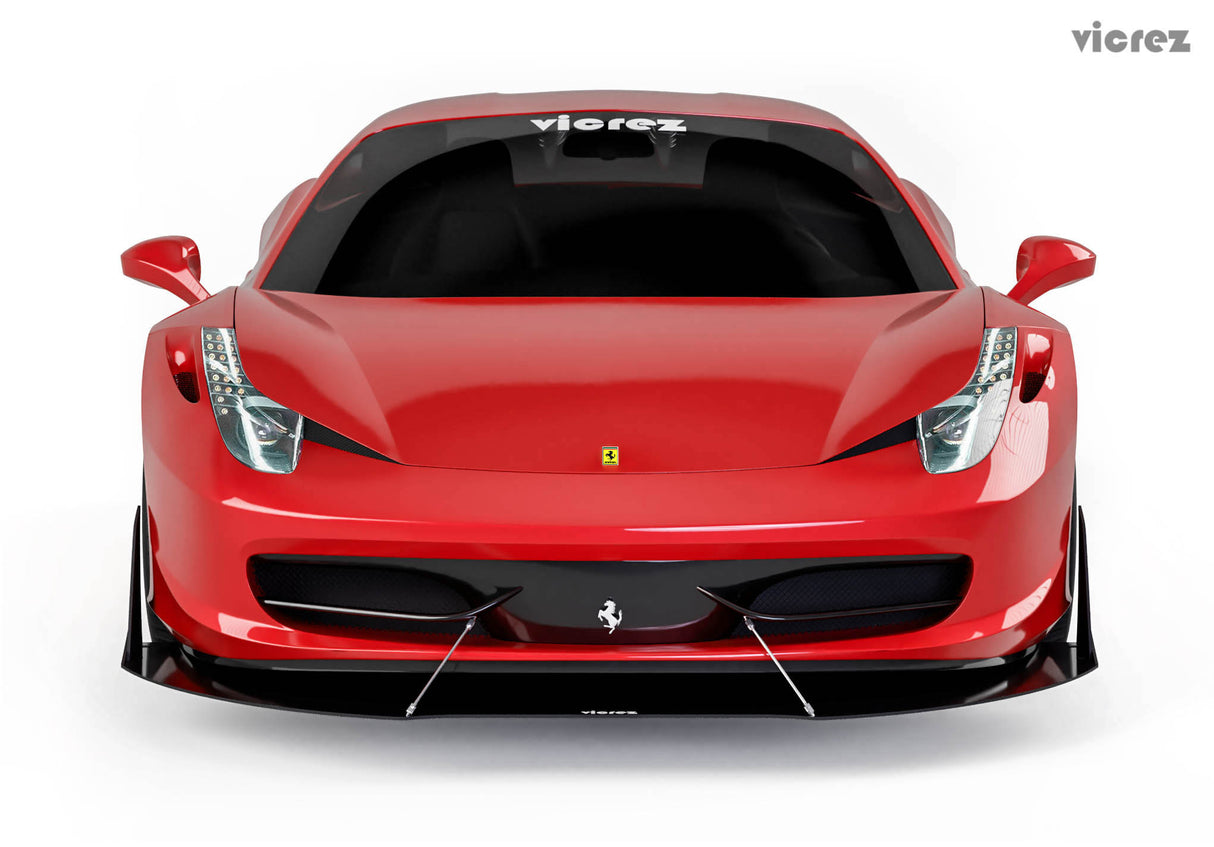 2009-2015 Ferrari 458 Front Bumper Lip Splitter - Vicrez
