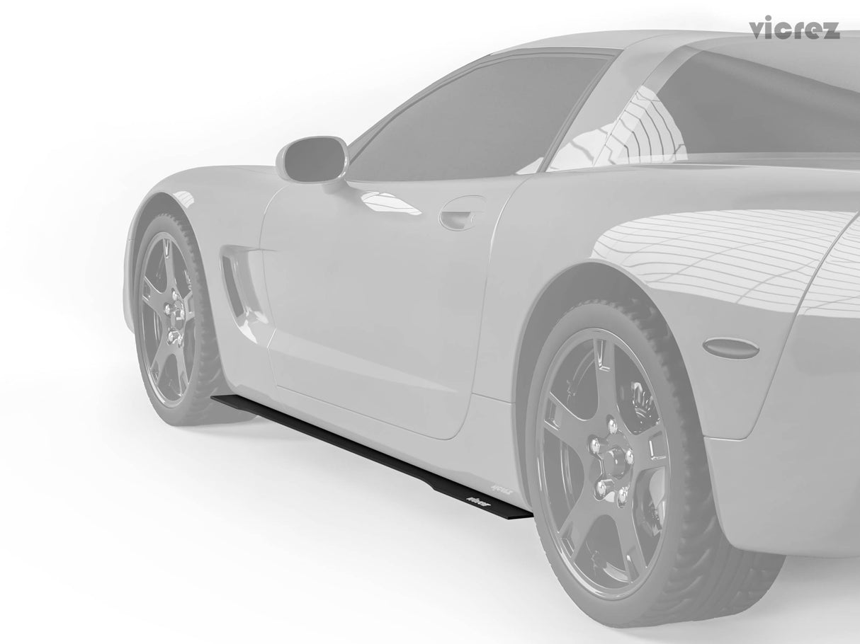 1997-2004 Chevrolet Corvette C5 VZ Style Side Skirt Splitters - Vicrez