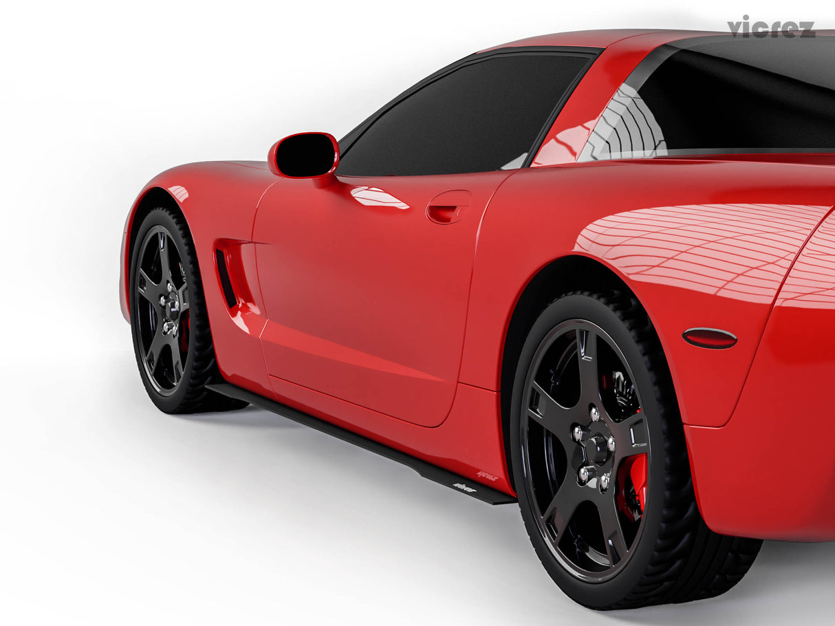 1997-2004 Chevrolet Corvette C5 VZ Style Side Skirt Splitters - Vicrez