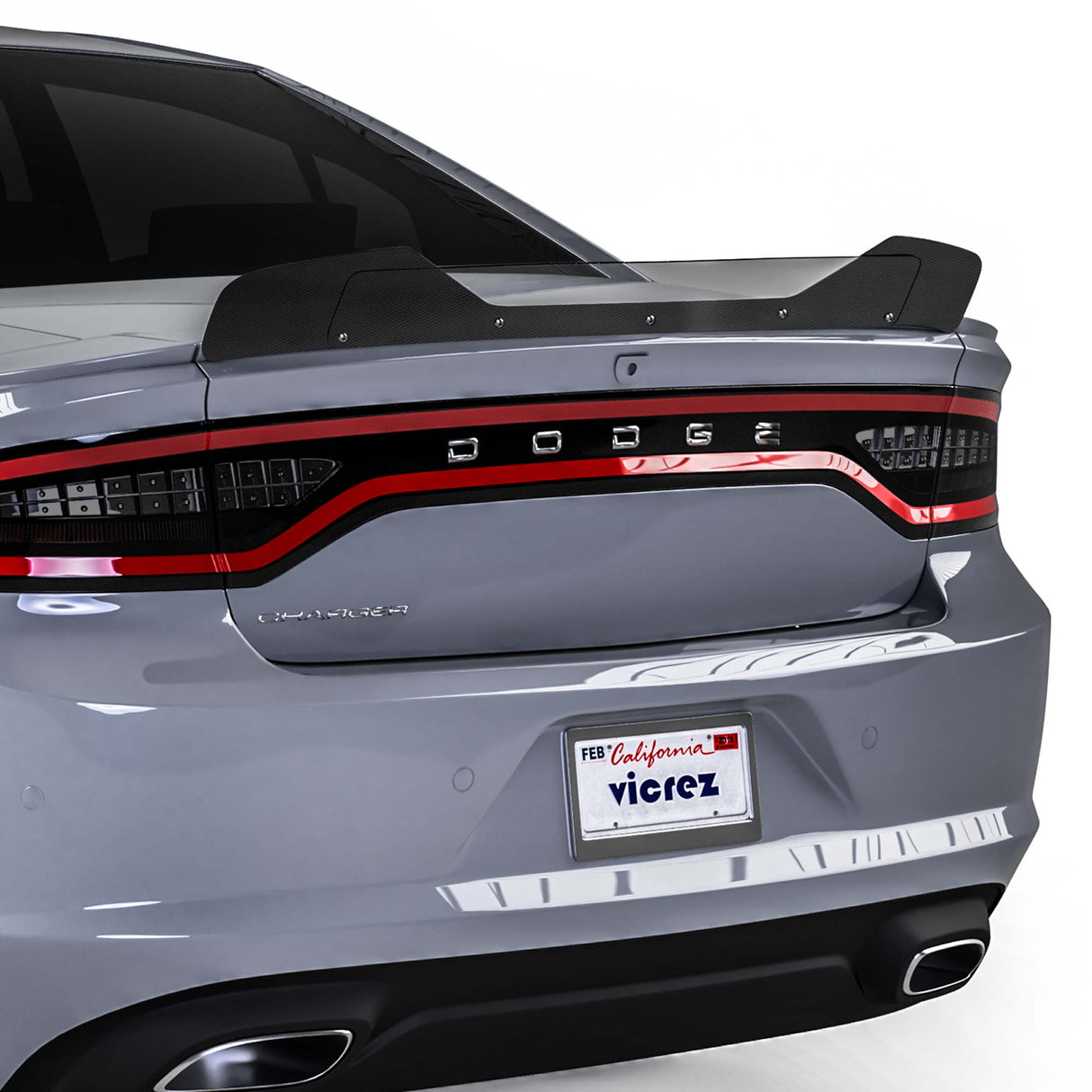 2015-2023 Dodge Charger VZ1 Style Wicker Bill for 3 Piece Spoiler - Vicrez