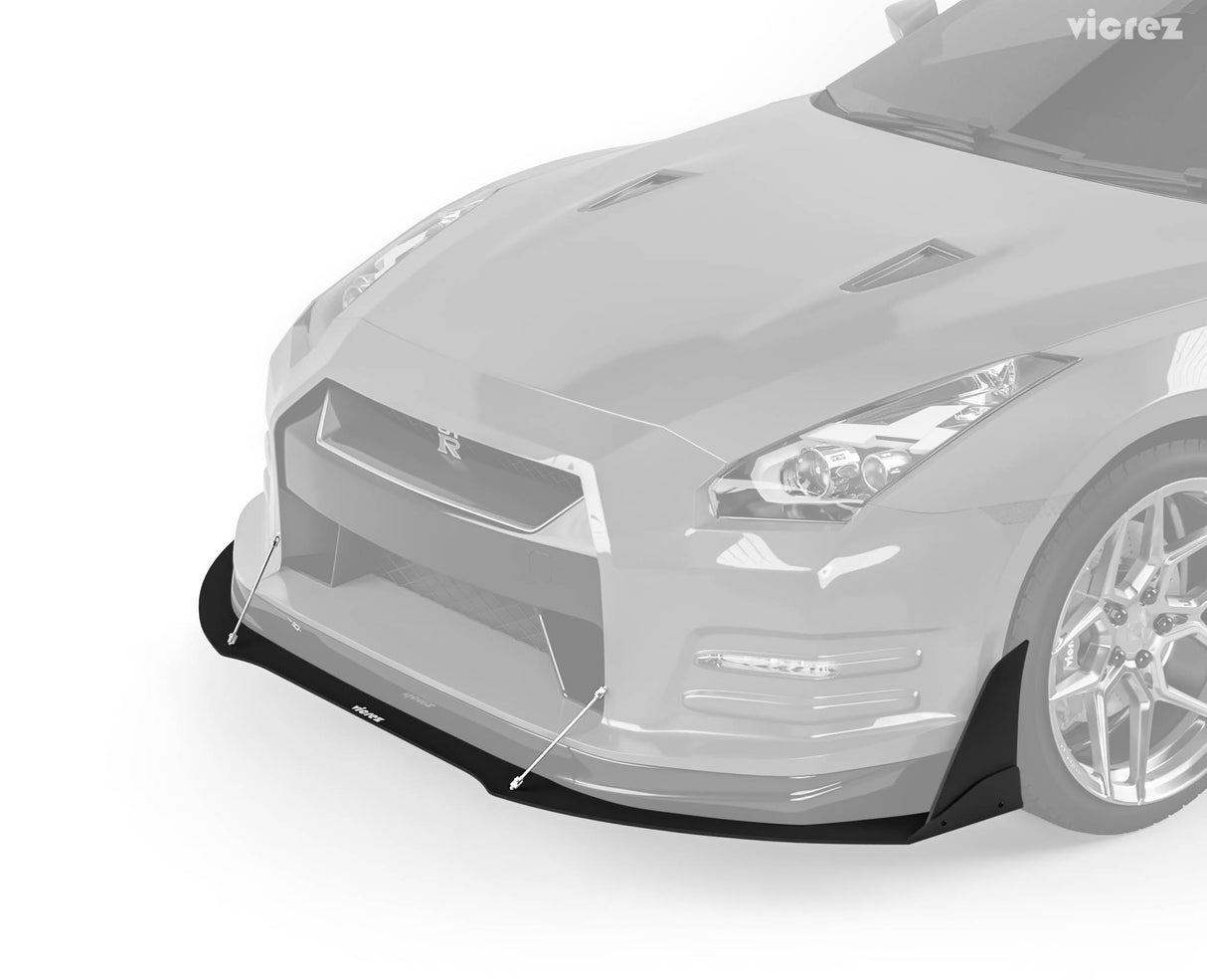 2007-2016 Nissan GTR VZ3 Style Front Bumper Lip Splitter - Vicrez
