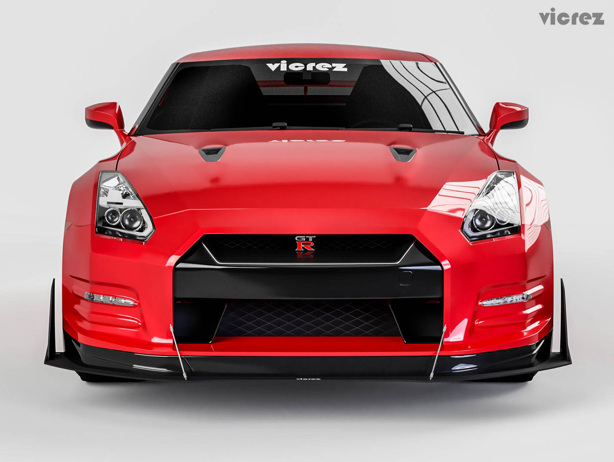 2007-2016 Nissan GTR VZ3 Style Front Bumper Lip Splitter - Vicrez