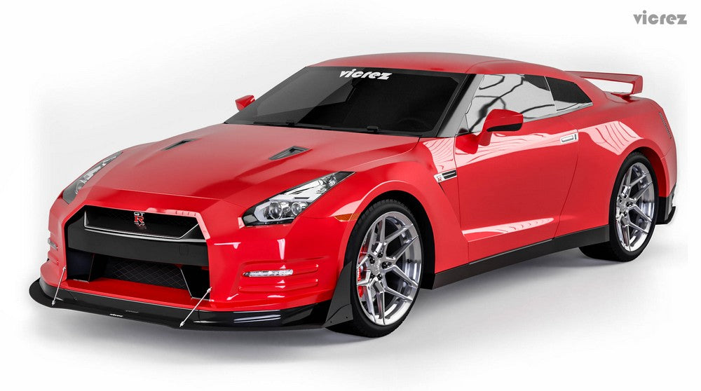 2007-2016 Nissan GTR VZ3 Style Front Bumper Lip Splitter - Vicrez