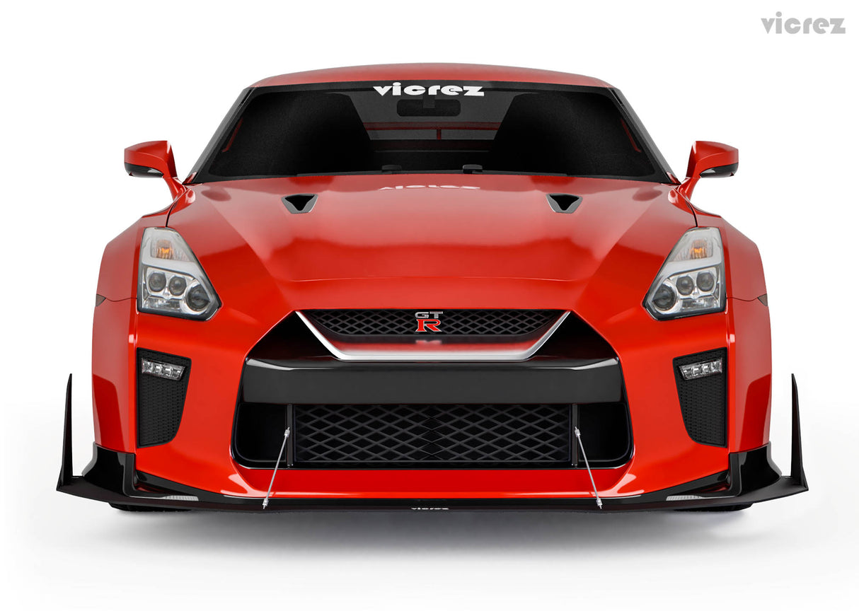 2017-2021 Nissan GTR VZ3 Style Front Bumper Lip Splitter - Vicrez