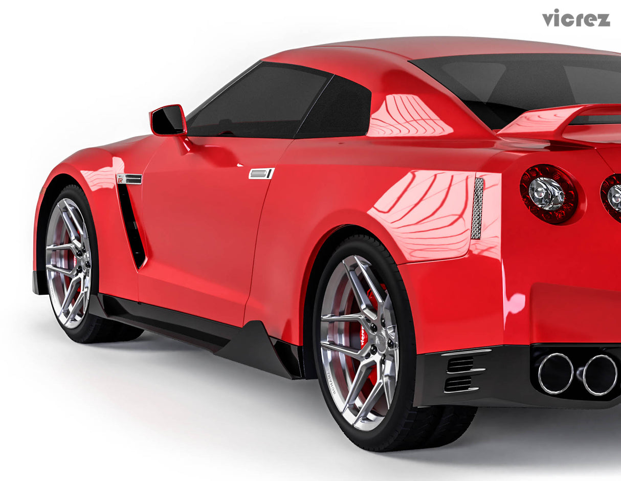 2007-2021 Nissan GTR VZ3 Style Side Skirt Splitters - Vicrez