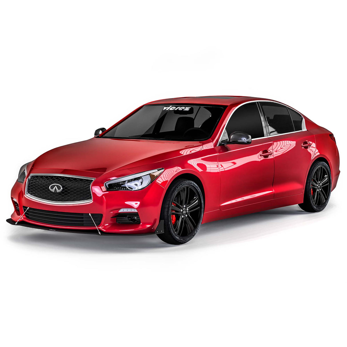2014-2020 Infiniti Q50 VZ3 Style Front Bumper Splitter - Vicrez