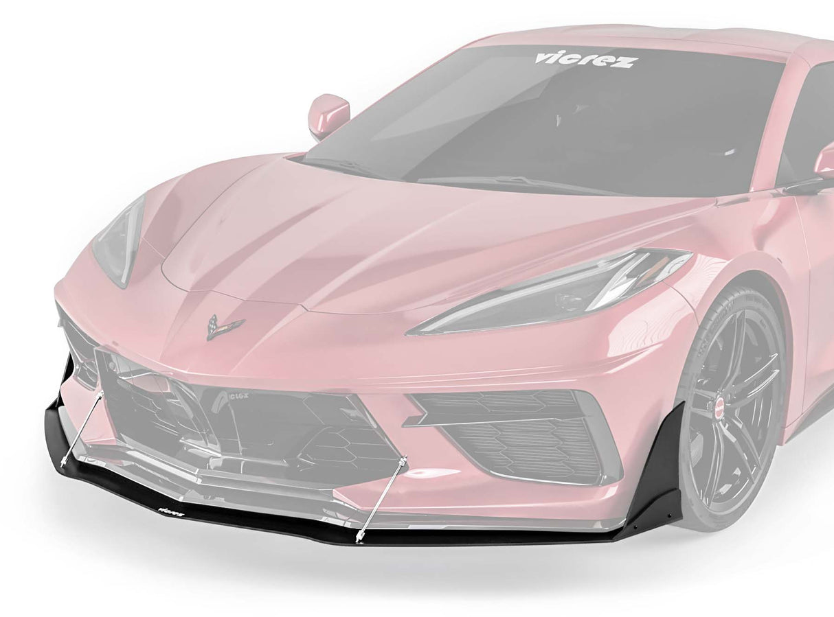 2020-2026 Chevrolet Corvette C8 VZR1 Style Front Bumper Lip Splitter - Vicrez