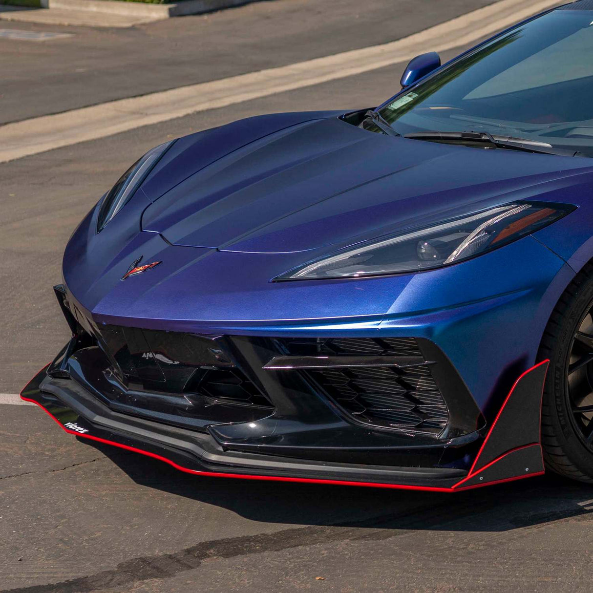 2020-2026 Chevrolet Corvette C8 VZR1 Style Front Bumper Lip Splitter - Vicrez